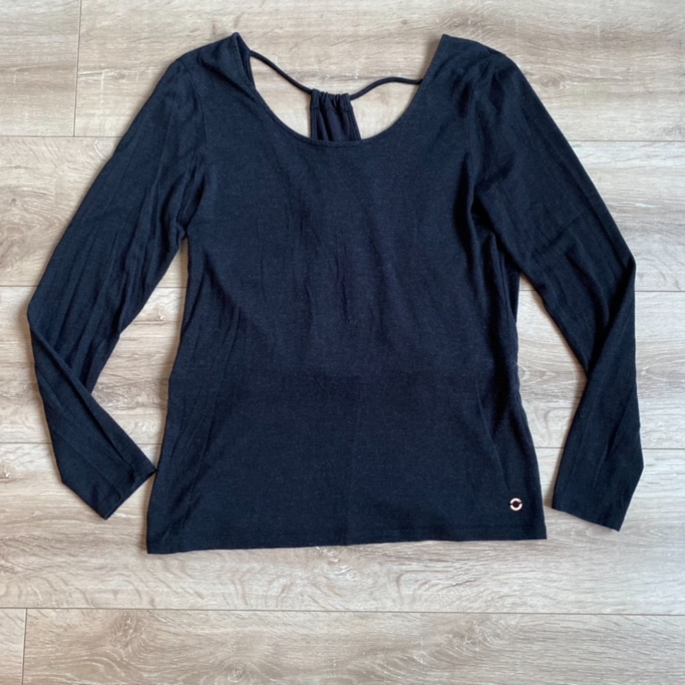 Skunkfunk long sleeve teeshirt wrap style b neck open back Lyocell sustainable